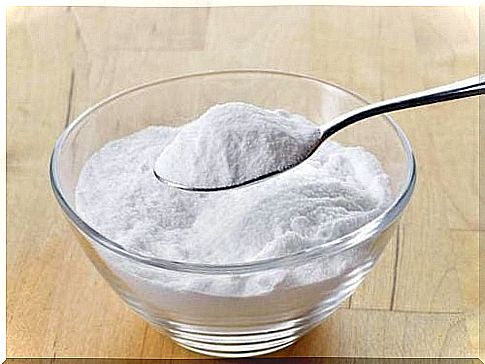 Baking powder in a bowl