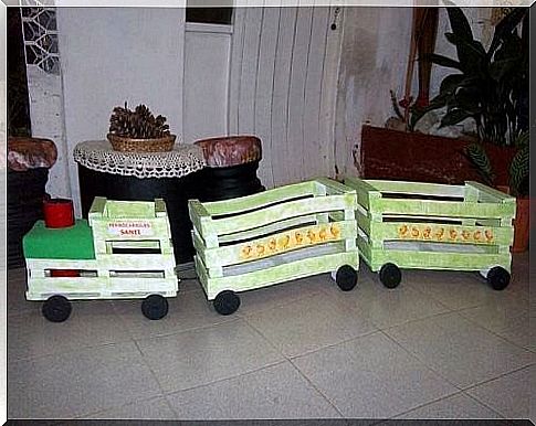 Recycling of wooden boxes