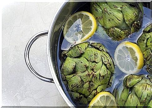 Artichoke in water