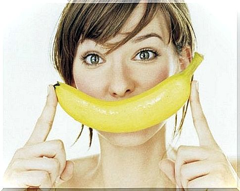 Woman with banana