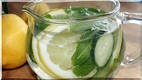 Lemon, cucumber and ginger