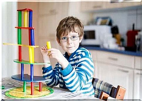 Boy with glasses illustrates vision problems in children