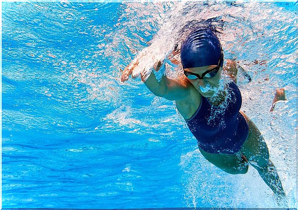 Female swimmer.