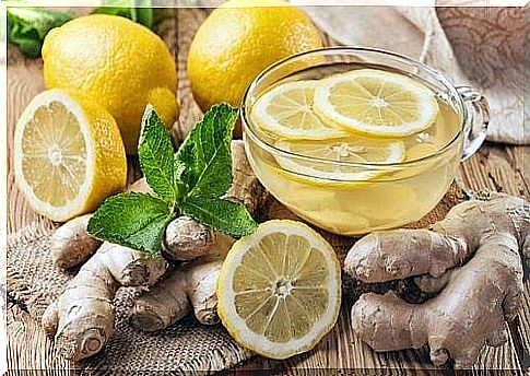 Lemon and ginger tea