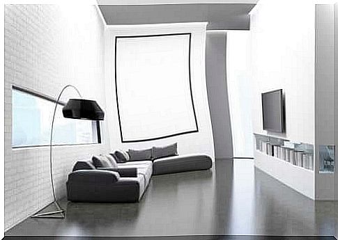 Living room shows minimalism in the home