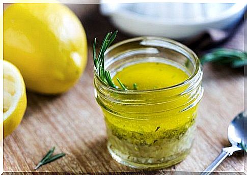 Lemon juice and olive oil