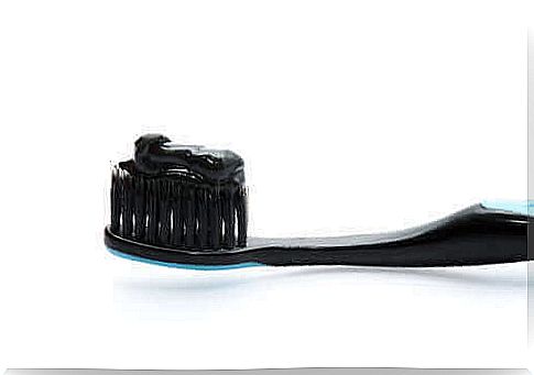 Activated carbon on toothbrush