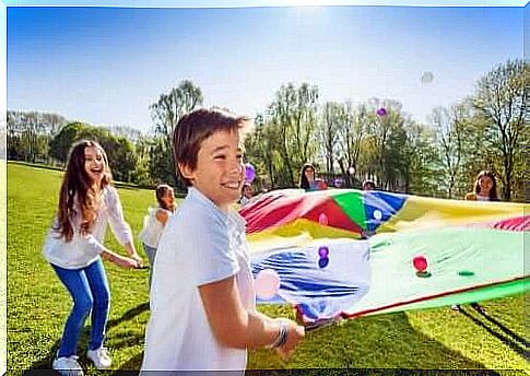 Children playing outdoors