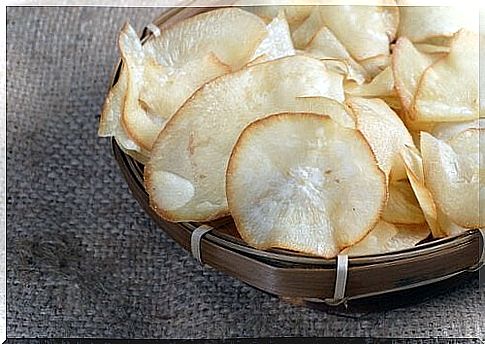 Chips of yucca