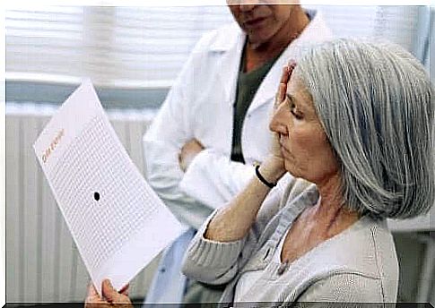 Generally, age-related macular degeneration is detected through an eye examination