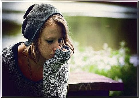 Young woman with depression